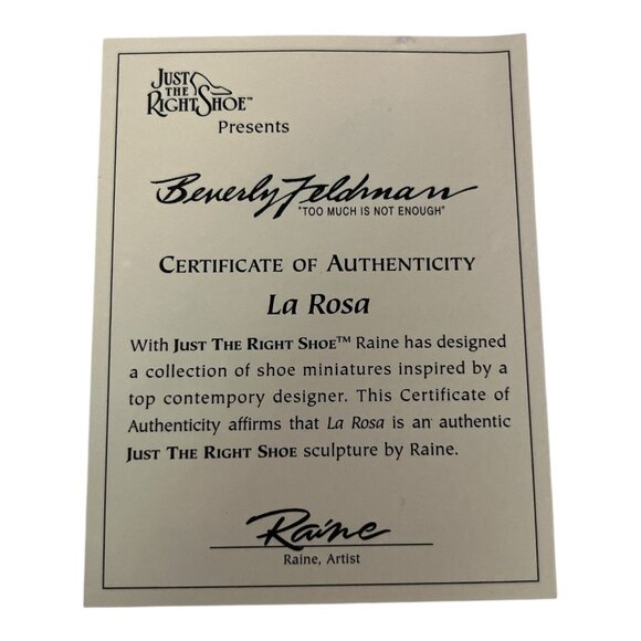 Just the Right Shoe La Rosa Miniature Pump by Beverly Feldman 2000 - Picture 8 of 12